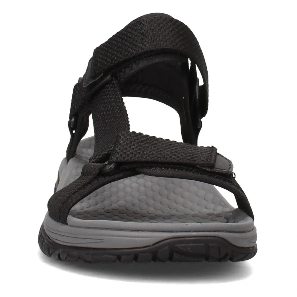 Skechers LOMELL-RIP Tide Men's Open Toe Sandal, Black, 12